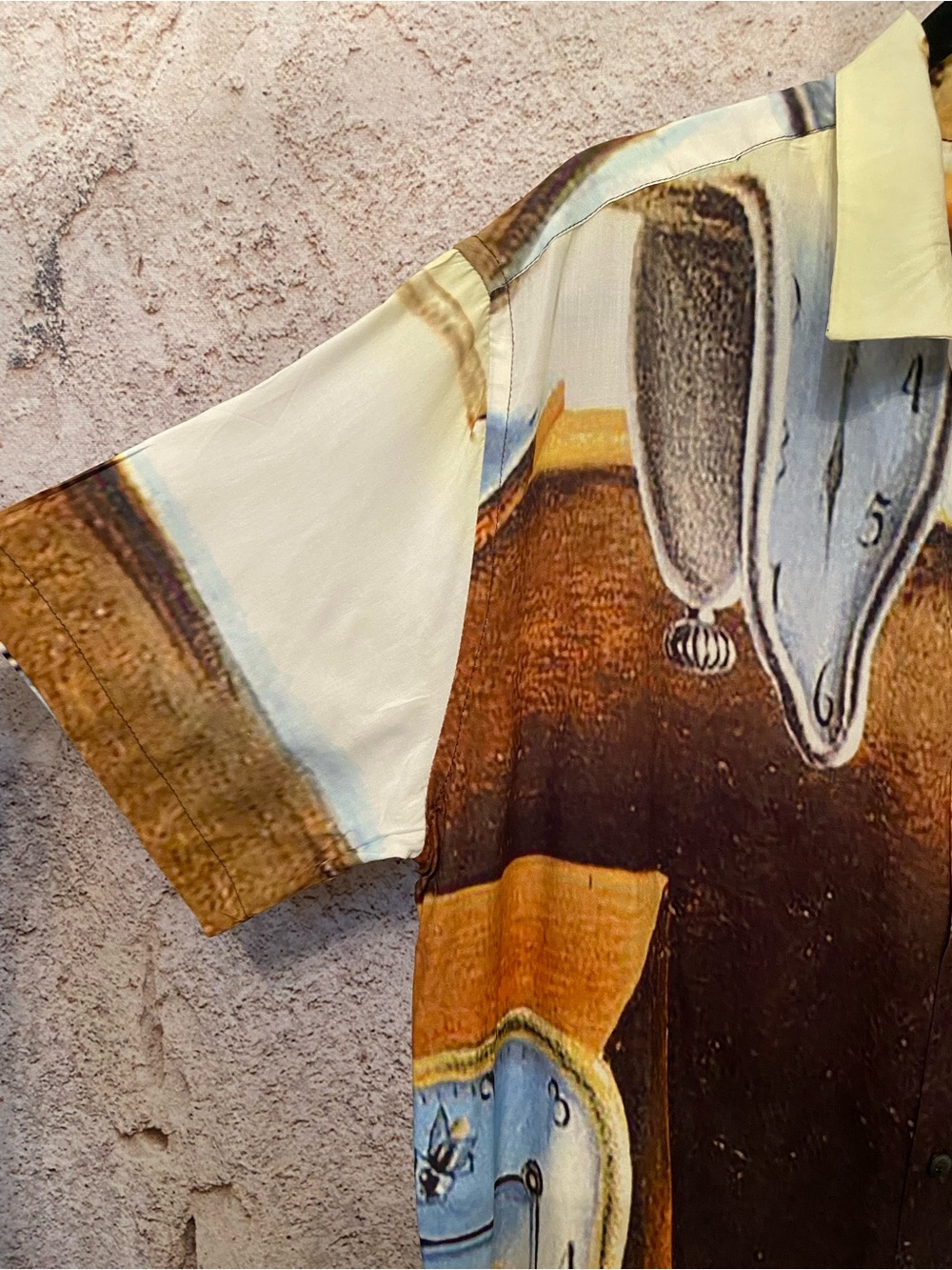 MENS Neuw Salvador Dali Melting Clock Viscose Dress Shirt - Picture 2 of 8